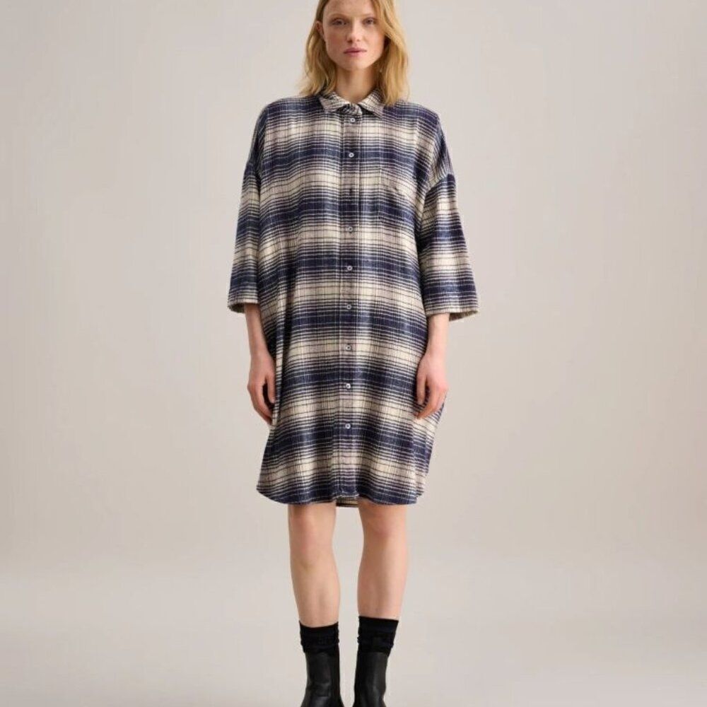 Bellerose | Gladys Blue Shirt Dress Flannel Size 0 (Oversized)